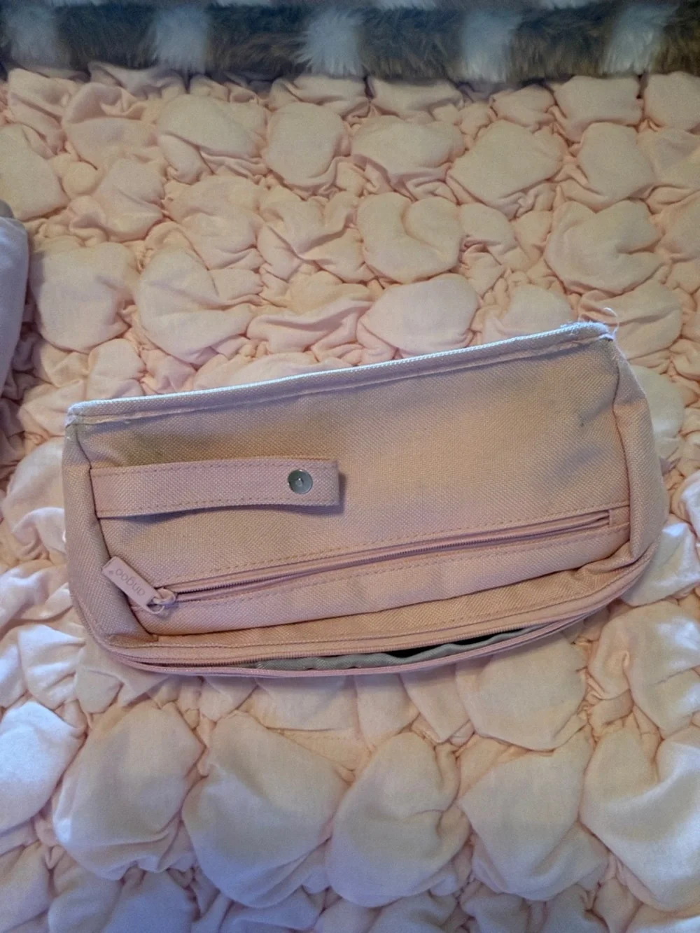 Special Pink Canvas Pencil Case - Soft Pastel Pink Organizer